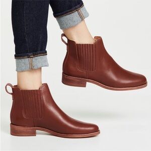 Madewell Rich Brown Leather Ankle Booties